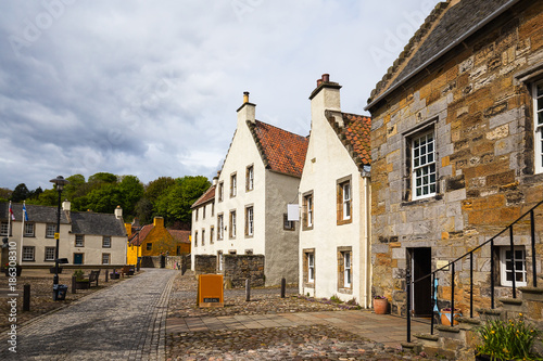 Cobbled street in Culross, Scotland