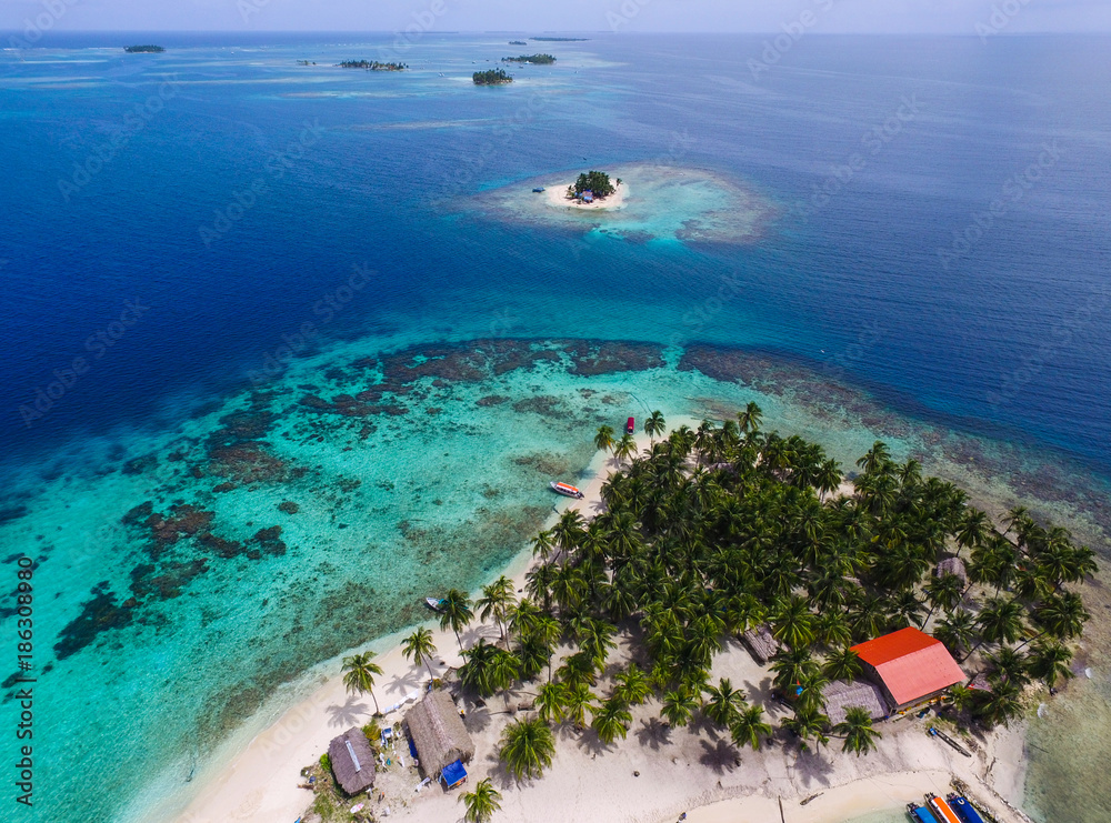 Aerial Image from San Blas Islands in Panama