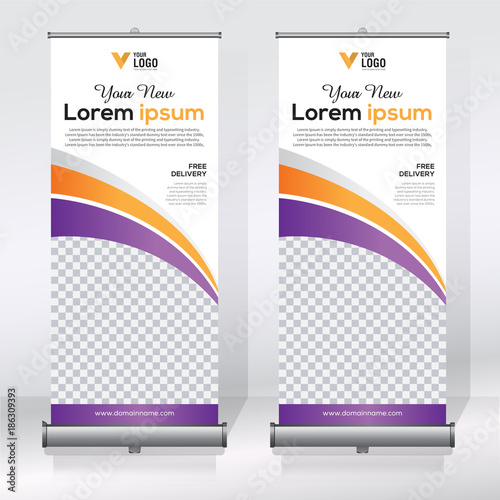 Roll up banner design template
