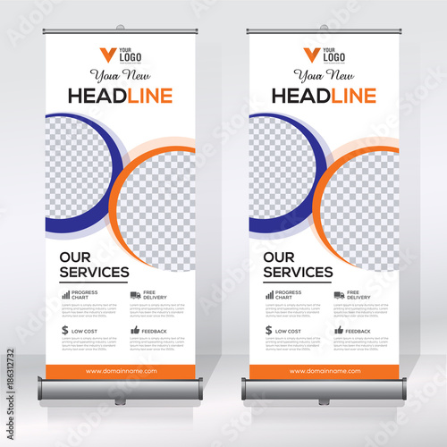 Roll up banner design template