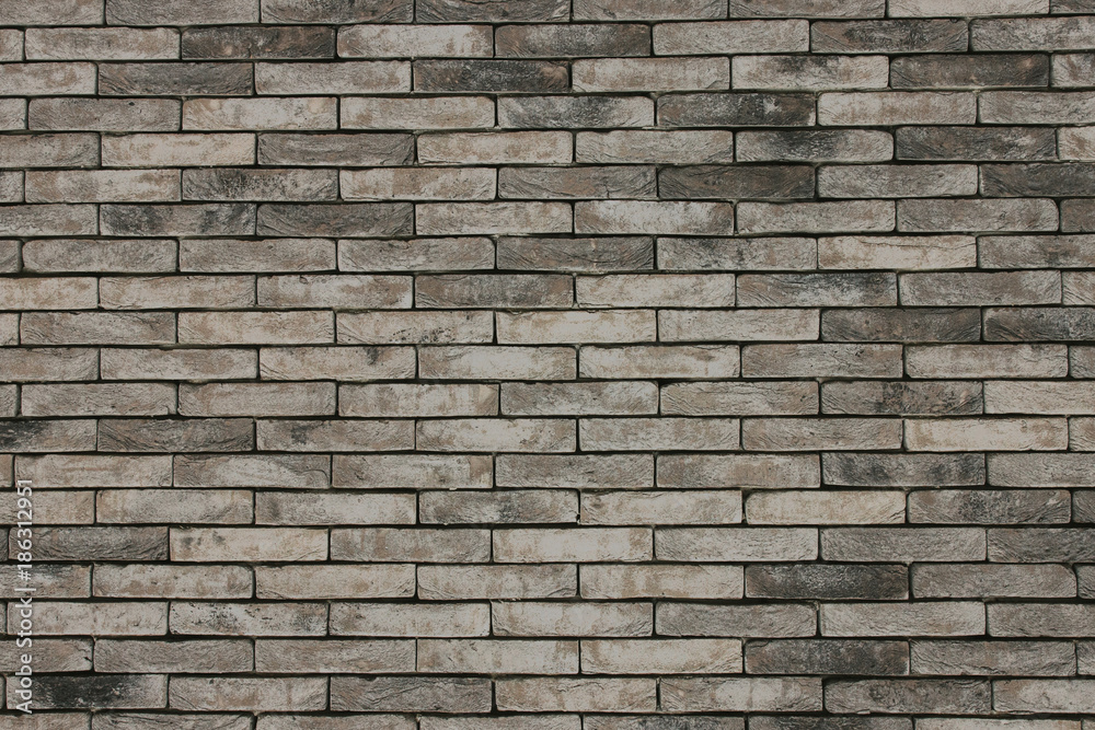 Obraz premium Gray brick wall pattern background.