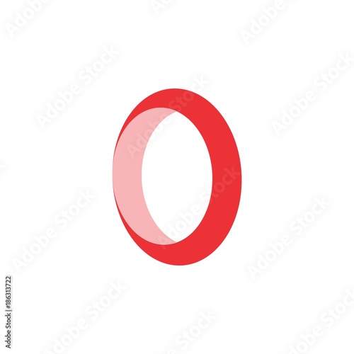3d red ring logo