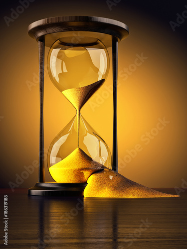 Fotografie Wasting time concept, lack of time, time lost and time management, broken vintag
