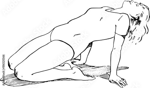 Frau beim Dehnen