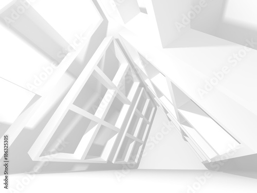Futuristic White Architecture Design Background