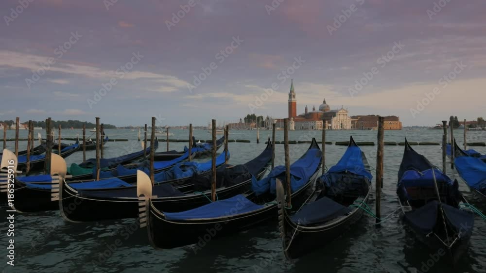 gondolas tied up at piazza san marco, venice gondolas tied up at piazza san marco, venice