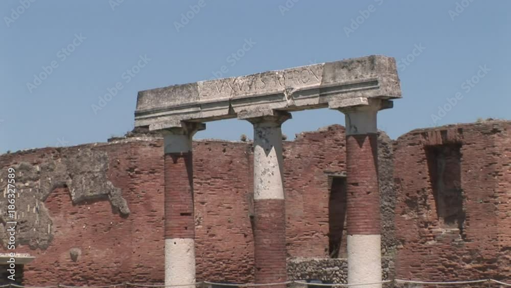Zoom Out, ruins of Apollo Temple in Italy Zoom Out, ruins of Apollo Temple in Italy