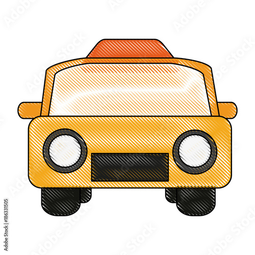 Taxi cab frontview icon vector illustration graphic design