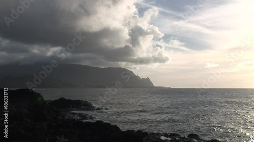 Wide, scenic coastline in Hawaii