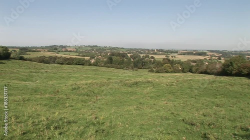 Wide, vast meadow in Cotswolds