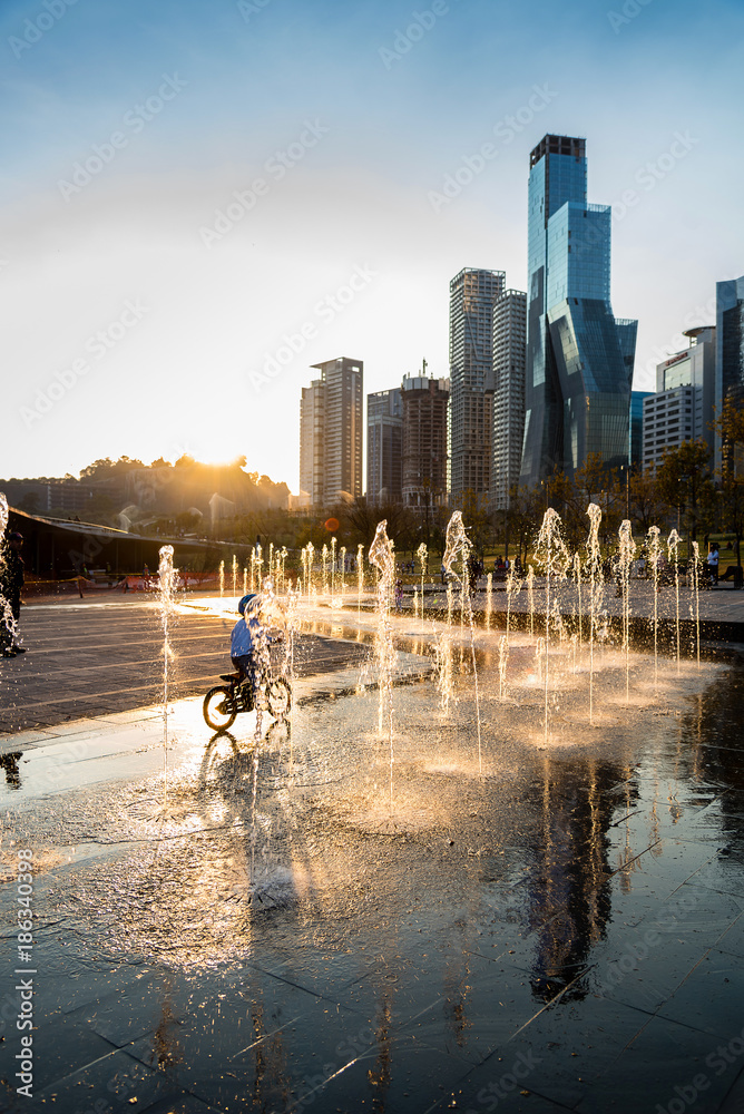 Obraz premium Parque la Mexicana, Santa Fe, CDMX