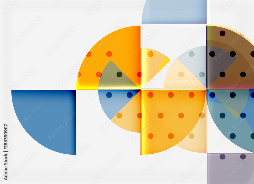 Circle elements on black background