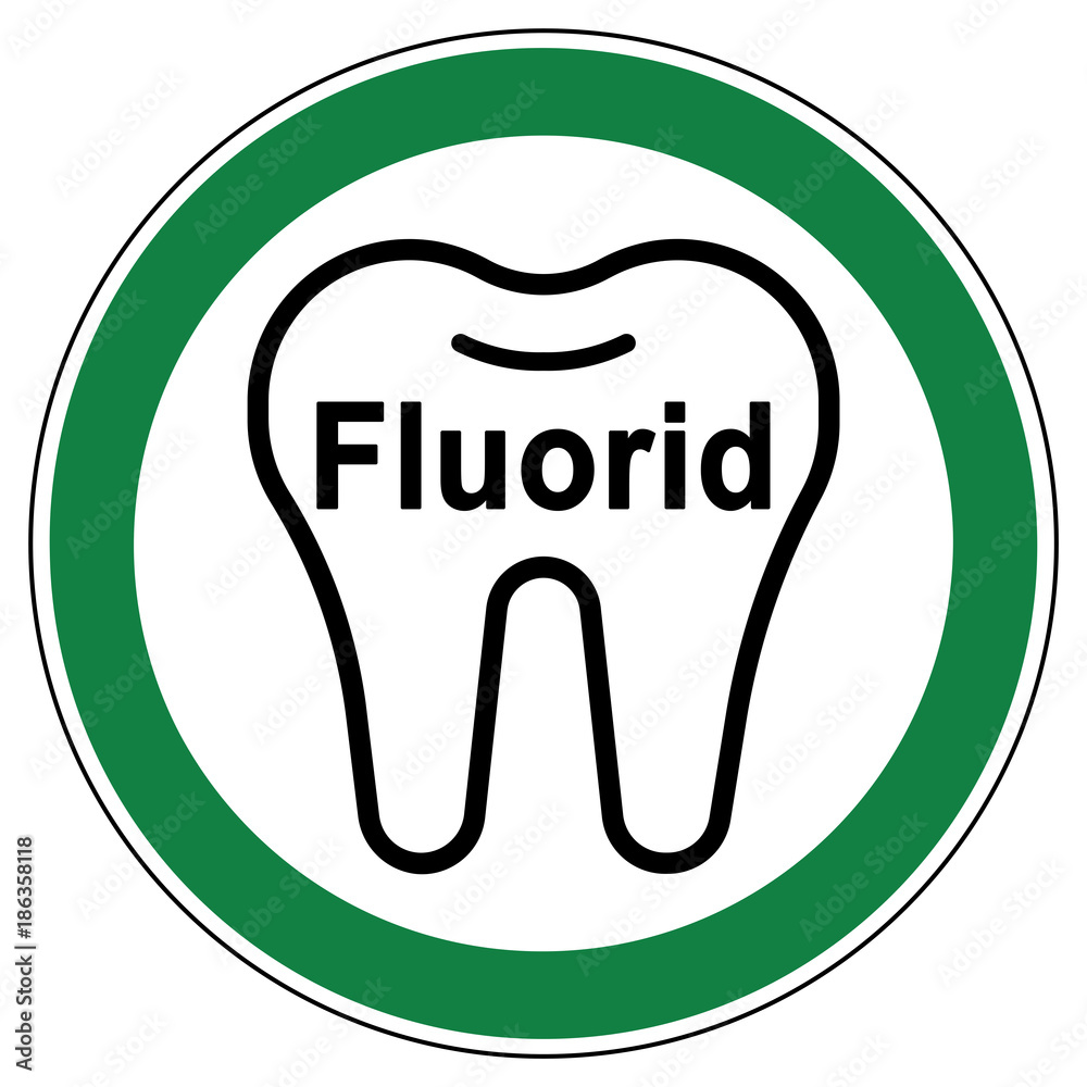 Obraz premium srg15 SignRoundGreen - german - ez15 ErlaubnisZeichen: Zahnpasta mit Fluorid erlaubt / Fluoride / Zahn / Zahngesundheit - grün xxl g5771