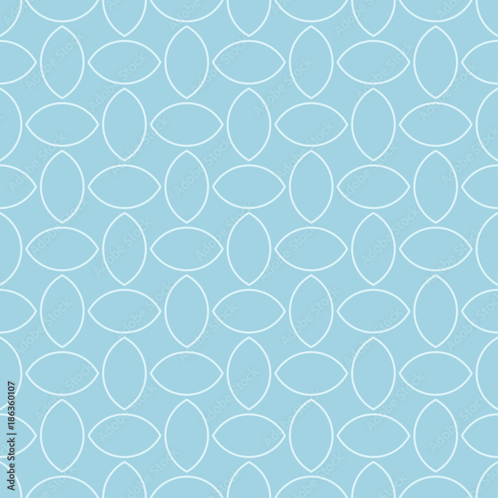 Geometric ornament. Light blue seamless pattern