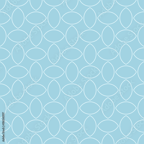 Geometric ornament. Light blue seamless pattern