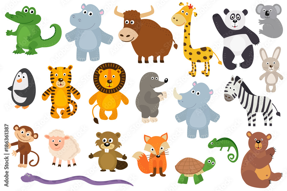 set of isolated animals - vector illustration, eps
set of isolated animals - vector illustration, eps