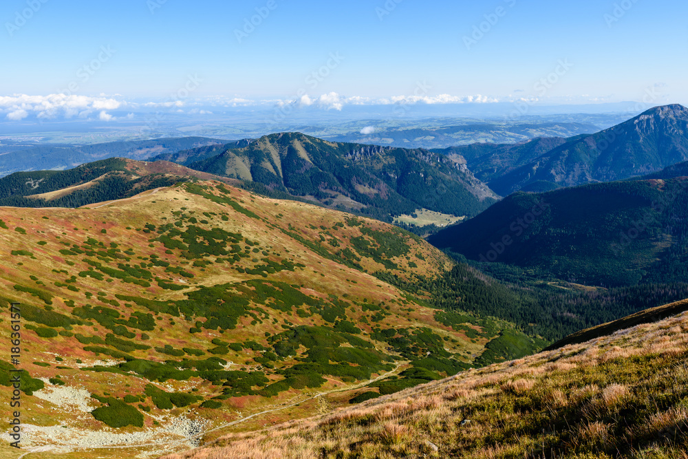 slovakian carpathian mountains in autumn.