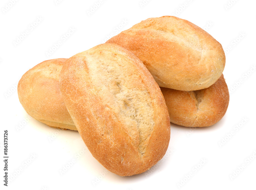 Breads isolated on white background