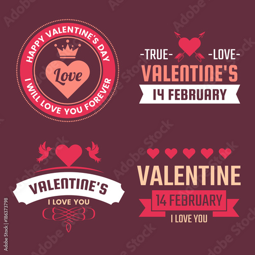 Valentine template banner Vector background for banner