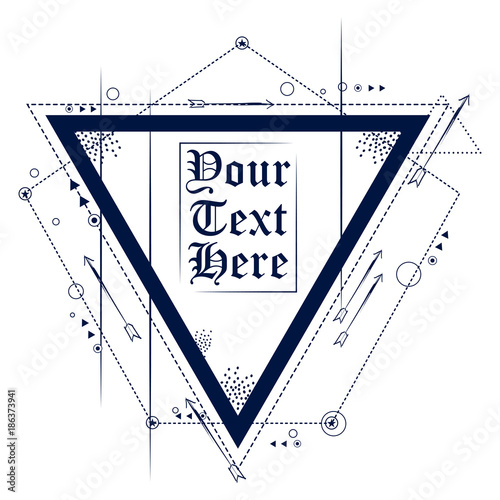 Abstract geometrical triangle Tattoo art design