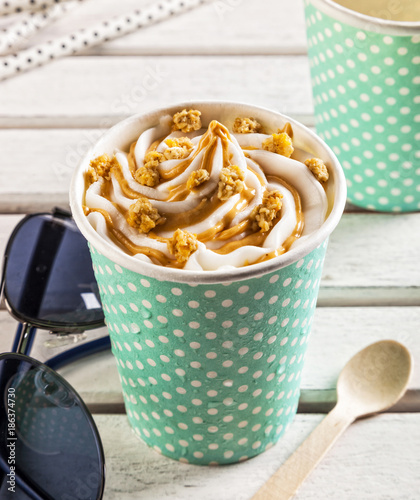 Summer treat ice cream shake