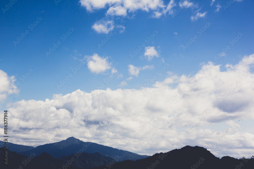 Bule sky mountain cloud