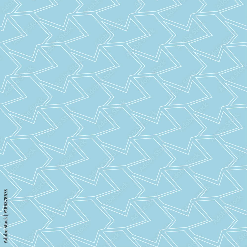 Light blue geometric ornament. Seamless pattern