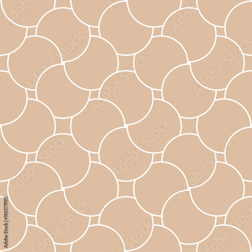 Beige and white geometric print. Seamless pattern