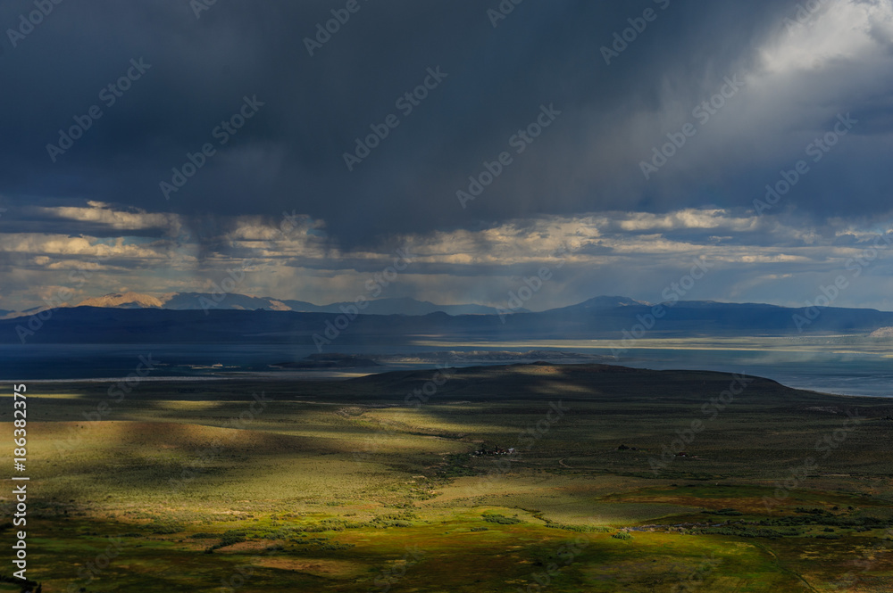 Storm clouds over Mono Lake