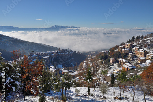 Veduta di Piglio in inverno - Frosinone - Lazio - Italia photo