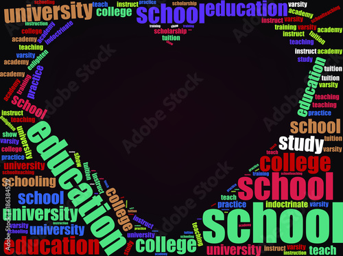 education word cloud design photo