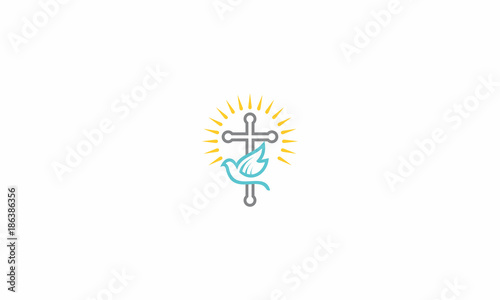 church, christian, catholic, cross, shine, blessing, scarf, fire, ship, screen, emblem symbol icon vector logo