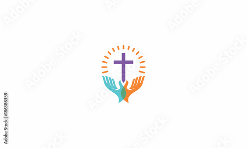 church, christian, catholic, cross, shine, blessing, scarf, fire, ship, screen, emblem symbol icon vector logo