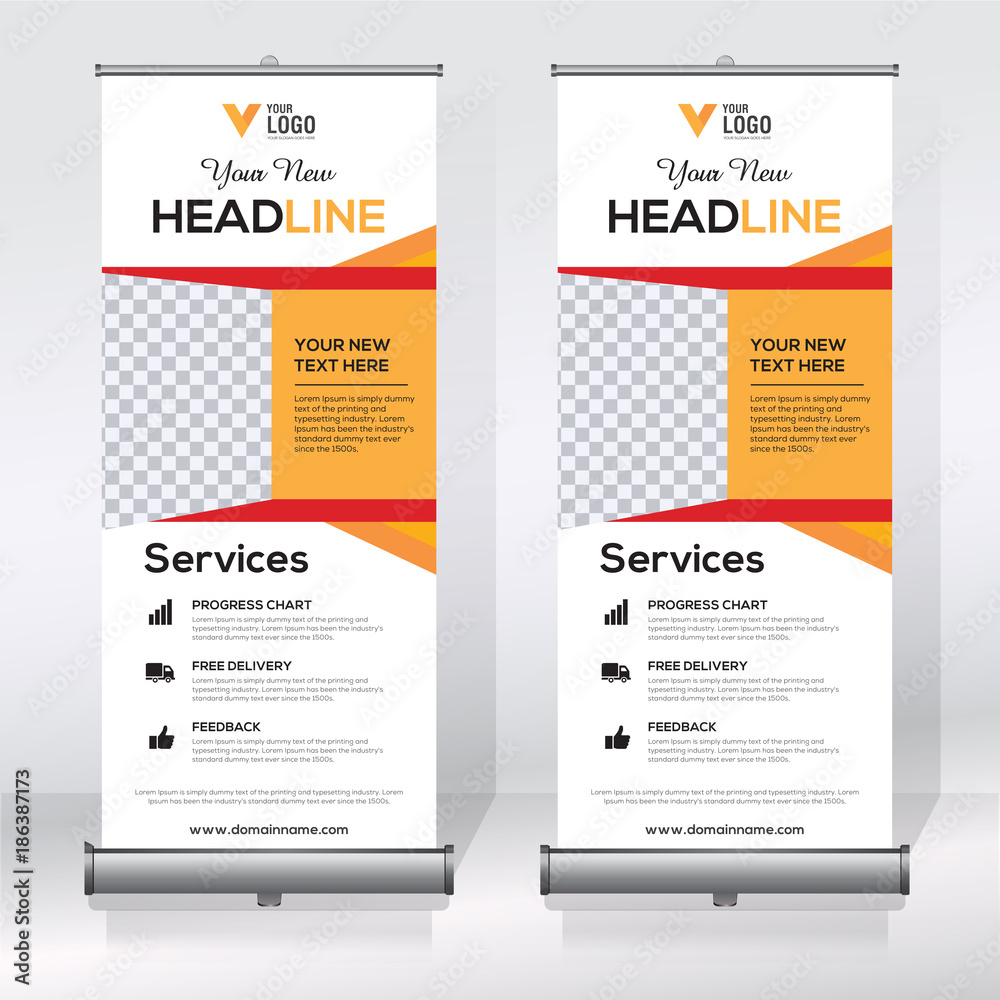 Roll up banner design template Roll up banner design template