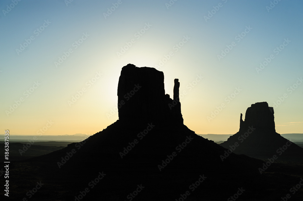 Sunrise over Monument Valley