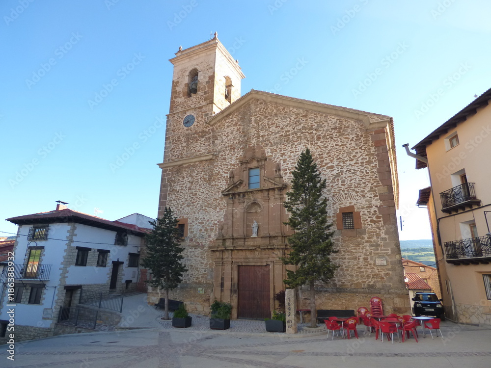 Valdelinares, pueblo de Teruel, en la comunidad autónoma de Aragón, España