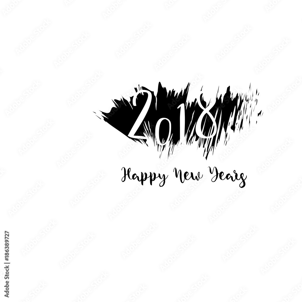 Fototapeta premium happy new years 2018 theme