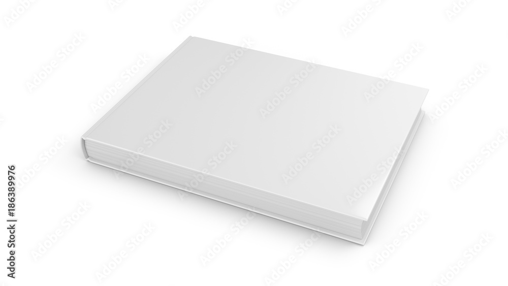 3D rendering blank book on white background 3D rendering blank book on white background