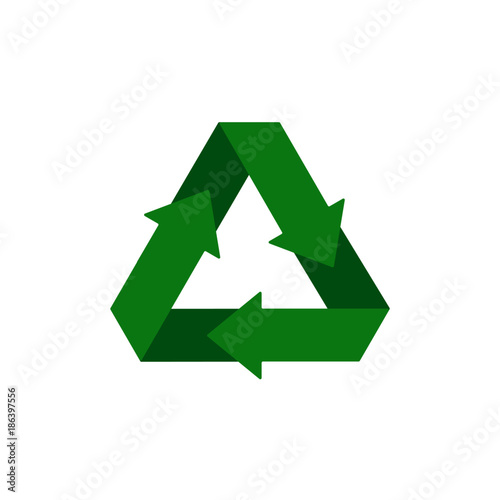 Recycle icon vector