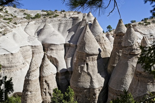 Unusual eroded rock formations highlight Tent Rocks National Monument in New Mexico. photo