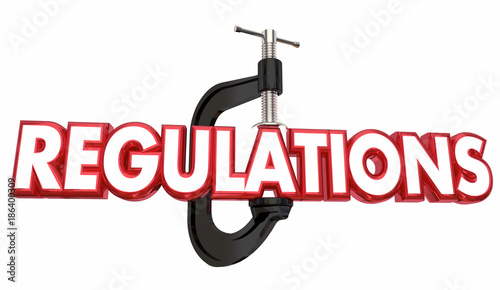 Regulations Clamp Vice Grip Regulated Business 3d Illustration