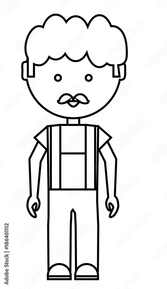 cartoon mechanic man icon cartoon mechanic man icon