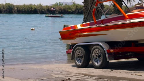 Backing Boat on Trailer in Water