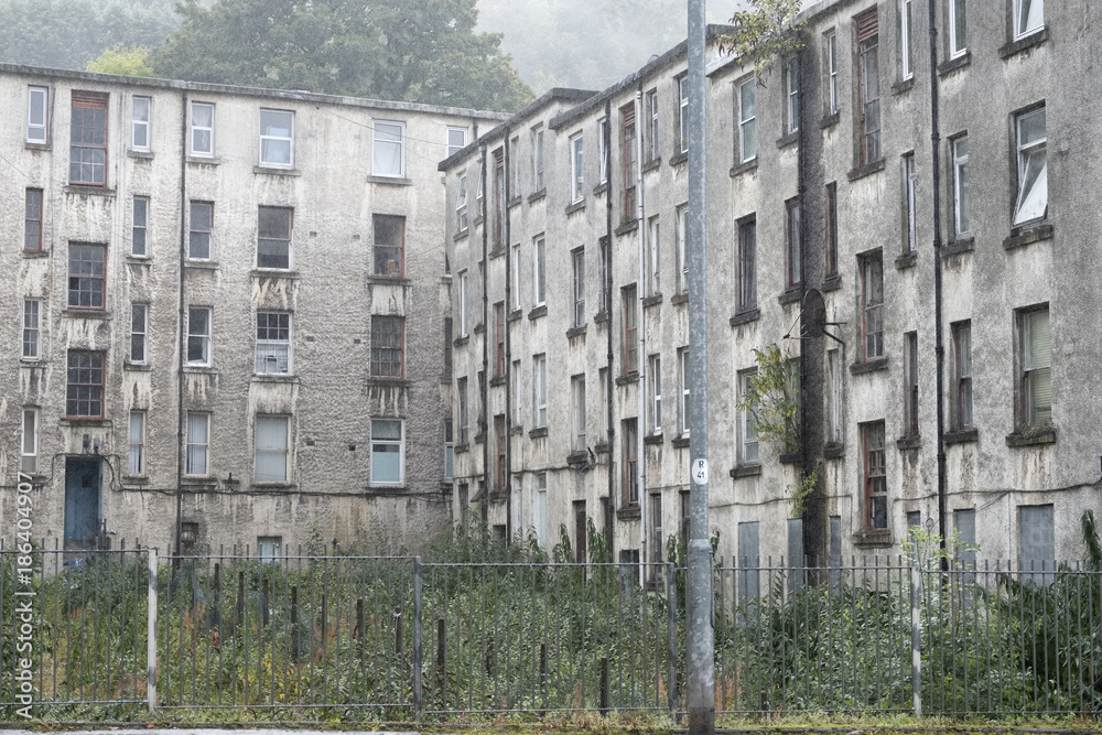Obraz premium Social deprivation poor housing in ghetto lived in by homeless