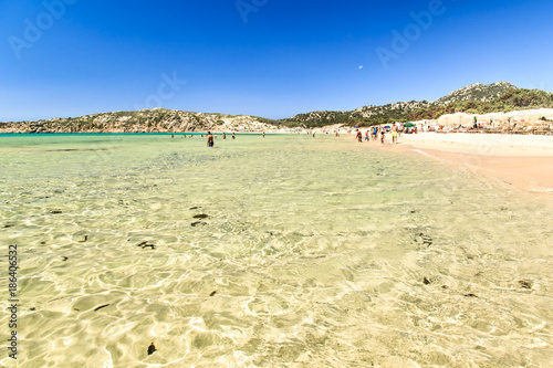 The beach of Chia su Giudeu, Sardinia photo