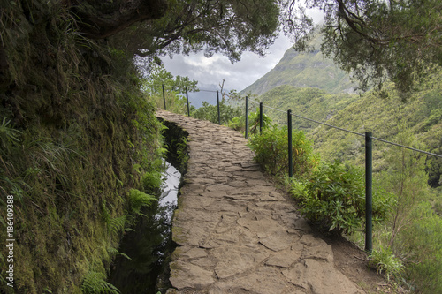 Levada do Risco  touristic hiking trail  Rabacal  Madeira island  Portugal