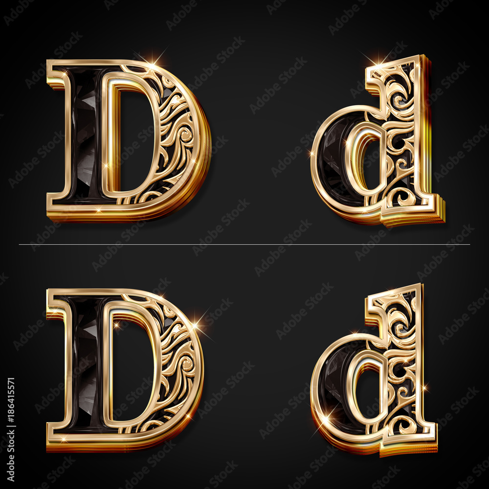 3dテキスト アルファベット D Stock イラスト Adobe Stock