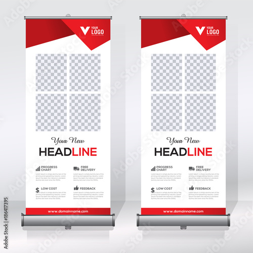 Roll up banner design template