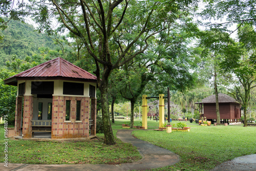 Public park landscaping