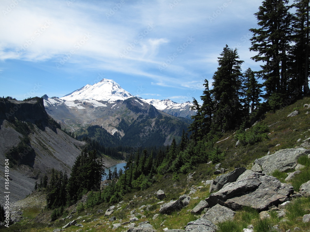Mt. Baker from the Chain Lakes Wilderness Area